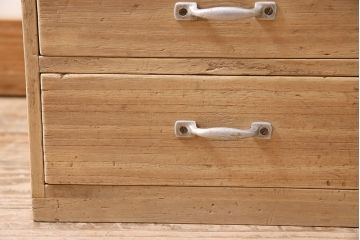 アンティーク家具　ストリップド(剥離)　昭和初期　桐材　素朴な雰囲気が魅力の小引き出し(小物入れ、卓上収納)(R-045593)