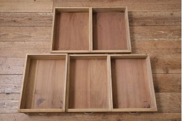 アンティーク家具　ストリップド(剥離)　昭和初期　桐材　素朴な雰囲気が魅力の小引き出し(小物入れ、卓上収納)(R-045593)