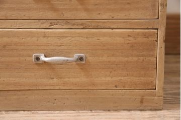 アンティーク家具　ストリップド(剥離)　昭和初期　桐材　素朴な雰囲気が魅力の小引き出し(小物入れ、卓上収納)(R-045593)