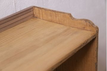 アンティーク家具　大正期　ヒノキ材　昔懐かしい雰囲気の本棚(オープンラック、棚、ウッドシェルフ)(R-045594)