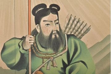 明治期　貴人繻子　ポスター　上毛桐生(呉服店看板)(R-045600)