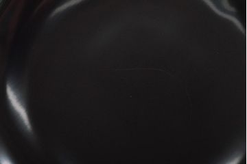 平安象彦　黒塗縁独楽塗　銘々皿　共箱(R-045603)