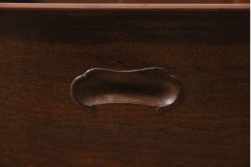 アンティーク雑貨　昭和初期　指物家具　桑材　美しい木目の角火鉢(木製火鉢、箱火鉢)(R-045621)