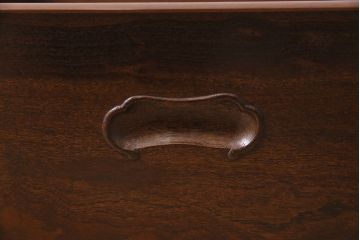 アンティーク雑貨　昭和初期　指物家具　桑材　美しい木目の角火鉢(木製火鉢、箱火鉢)(R-045621)