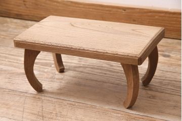 アンティーク家具　大正昭和初期　ストリップド(剥離)　総ケヤキ材　力強い木目が魅力の花台(飾り台)(R-045623)