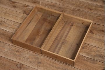アンティーク家具　昭和初期　ストリップド(剥離)　ヒノキ材　挽き物の脚がお洒落な文机(座机、ローテーブル)(R-045629)