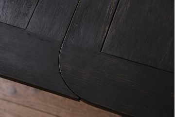 アンティーク家具　イギリスアンティーク　落ち着いた色合いの和洋折衷なドローリーフテーブル(エクステンションテーブル、カフェテーブル、ダイニングテーブル)(R-045630)