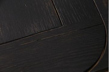 アンティーク家具　イギリスアンティーク　落ち着いた色合いの和洋折衷なドローリーフテーブル(エクステンションテーブル、カフェテーブル、ダイニングテーブル)(R-045630)