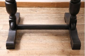 アンティーク家具　イギリスアンティーク　落ち着いた色合いの和洋折衷なドローリーフテーブル(エクステンションテーブル、カフェテーブル、ダイニングテーブル)(R-045630)