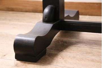 アンティーク家具　イギリスアンティーク　落ち着いた色合いの和洋折衷なドローリーフテーブル(エクステンションテーブル、カフェテーブル、ダイニングテーブル)(R-045630)