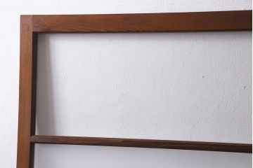 アンティーク建具　昭和中期　すり・クリアガラス　昔懐かしい雰囲気漂うガラス戸2枚セット(引き戸、建具)(R-045634)