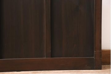 アンティーク建具　昭和初期　クリア・ダイヤガラス　レトロシックな空間におすすめのガラス戸1枚(引き戸、建具)(R-045635)