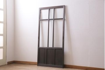 アンティーク建具　昭和初期　クリア・ダイヤガラス　レトロシックな空間におすすめのガラス戸1枚(引き戸、建具)(R-045635)