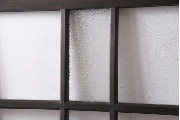 アンティーク建具　昭和初期　クリア・ダイヤガラス　レトロシックな空間におすすめのガラス戸1枚(引き戸、建具)(R-045635)