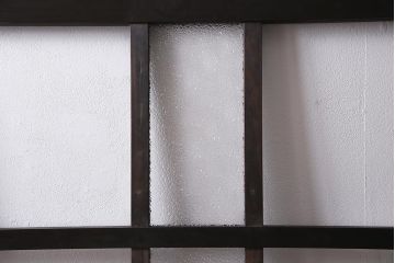 アンティーク建具　昭和初期　クリア・ダイヤガラス　レトロシックな空間におすすめのガラス戸1枚(引き戸、建具)(R-045635)