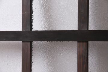 アンティーク建具　昭和初期　クリア・ダイヤガラス　レトロシックな空間におすすめのガラス戸1枚(引き戸、建具)(R-045635)