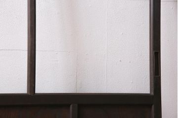 アンティーク建具　昭和初期　クリア・ダイヤガラス入り　ノスタルジックな雰囲気漂うガラス戸1枚(引き戸、建具)(R-045636)