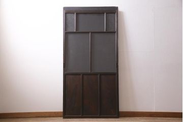 アンティーク建具　昭和初期　クリア・ダイヤガラス入り　ノスタルジックな雰囲気漂うガラス戸1枚(引き戸、建具)(R-045636)
