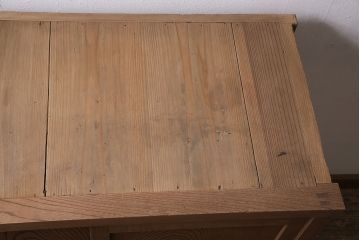 アンティーク家具　明治期　ストリップド(剥離)　前面ケヤキ材　力強い杢目が楽しめる収納箪笥(収納棚、帳場箪笥)(R-045642)