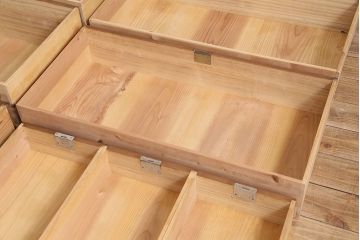 ビンテージ家具　ペイント　前面桐材　レトロな雰囲気漂う重ね箪笥(タンス、たんす)(R-045646)