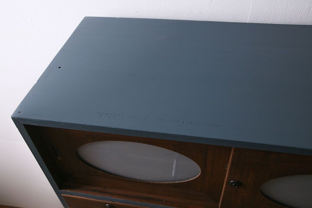 ビンテージ家具　ペイント　前面桐材　レトロな雰囲気漂う重ね箪笥(タンス、たんす)(R-045646)