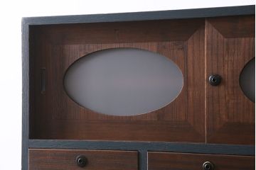 ビンテージ家具　ペイント　前面桐材　レトロな雰囲気漂う重ね箪笥(タンス、たんす)(R-045646)