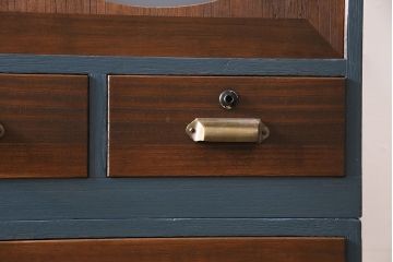 ビンテージ家具　ペイント　前面桐材　レトロな雰囲気漂う重ね箪笥(タンス、たんす)(R-045646)