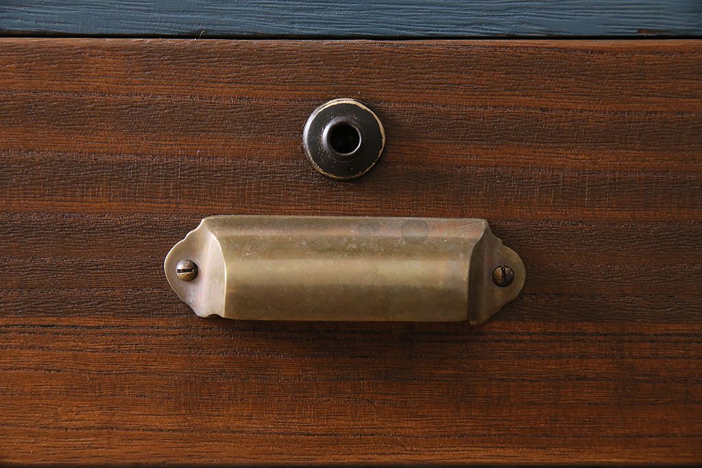 ビンテージ家具　ペイント　前面桐材　レトロな雰囲気漂う重ね箪笥(タンス、たんす)(R-045646)