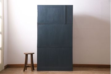 ビンテージ家具　ペイント　前面桐材　レトロな雰囲気漂う重ね箪笥(タンス、たんす)(R-045646)