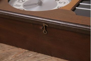 アンティーク時計　昭和中期　精工舎(SEIKOSHA、セイコー)　ゼンマイ式　宮型　昭和レトロな柱時計(掛け時計、振り子時計)(R-045647)