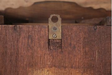 アンティーク時計　昭和中期　Meiji(明治時計社)　ゼンマイ式　大振りのクラシカルな掛け時計(柱時計、振り子時計)(R-045650)