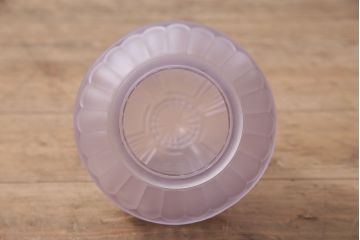ヴィンテージ照明　イギリスビンテージ　フロストガラス　エンボスがおしゃれなペンダントライト(シェード、天井照明)(R-045657)
