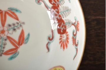 江戸〜明治　桐文色絵　深鉢(九谷、伊万里、深皿)(R-045669)