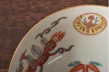 江戸〜明治　桐文色絵　深鉢(九谷、伊万里、深皿)(R-045669)