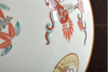 江戸〜明治　桐文色絵　深鉢(九谷、伊万里、深皿)(R-045670)