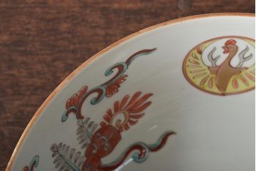 江戸〜明治　桐文色絵　深鉢(九谷、伊万里、深皿)(R-045670)