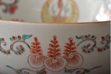 江戸〜明治　桐文色絵　深鉢(九谷、伊万里、深皿)(R-045670)