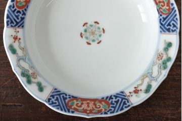 江戸〜明治　古伊万里　柿右衛門手渦福　小皿4枚(和食器)(R-045671)