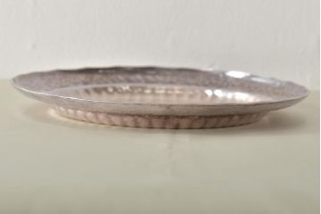 大阪　尚美堂造　純銀　青海盆　共箱(重量約150g)(R-045675)