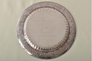 大阪　尚美堂造　純銀　青海盆　共箱(重量約150g)(R-045675)