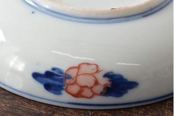 江戸期　古伊万里　花鳥図　色絵小皿3枚セット(R-045686)