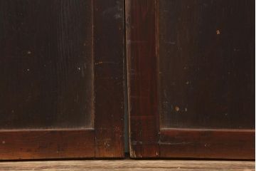 アンティーク建具　明治期　杉材一枚板　杢目が魅力のシンプルな板戸4枚セット(引き戸、建具)(R-045689)
