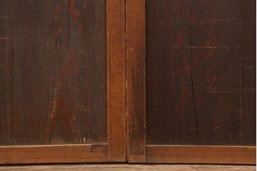 アンティーク建具　明治期　杉材　鋲がアクセントのシンプルな板戸4枚セット(引き戸、建具)(R-045693)