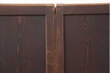 アンティーク建具　明治期　杉材　鋲がアクセントのシンプルな板戸4枚セット(引き戸、建具)(R-045693)