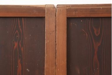 アンティーク建具　明治期　杉材　鋲がアクセントのシンプルな板戸4枚セット(引き戸、建具)(R-045693)