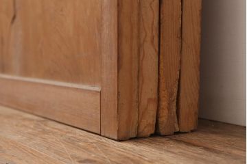 アンティーク建具　明治期　杉材一枚板　美しい杢目の板戸4枚セット(引き戸、建具)(R-045695)