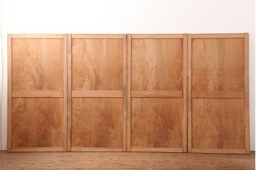 アンティーク建具　明治期　杉材一枚板　美しい杢目の板戸4枚セット(引き戸、建具)(R-045695)
