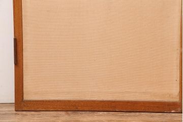 アンティーク建具　昭和中期　両開き　大正ロマン風に仕上がる親子ドア(木製扉)(R-045697)