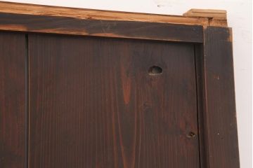 アンティーク建具　明治期　和空間や古民家スタイルにおすすめな格子帯戸4枚セット(ガラス帯戸、引き戸、建具)(R-045698)