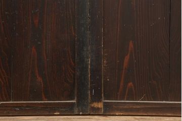 アンティーク建具　明治期　和空間や古民家スタイルにおすすめな格子帯戸4枚セット(ガラス帯戸、引き戸、建具)(R-045698)